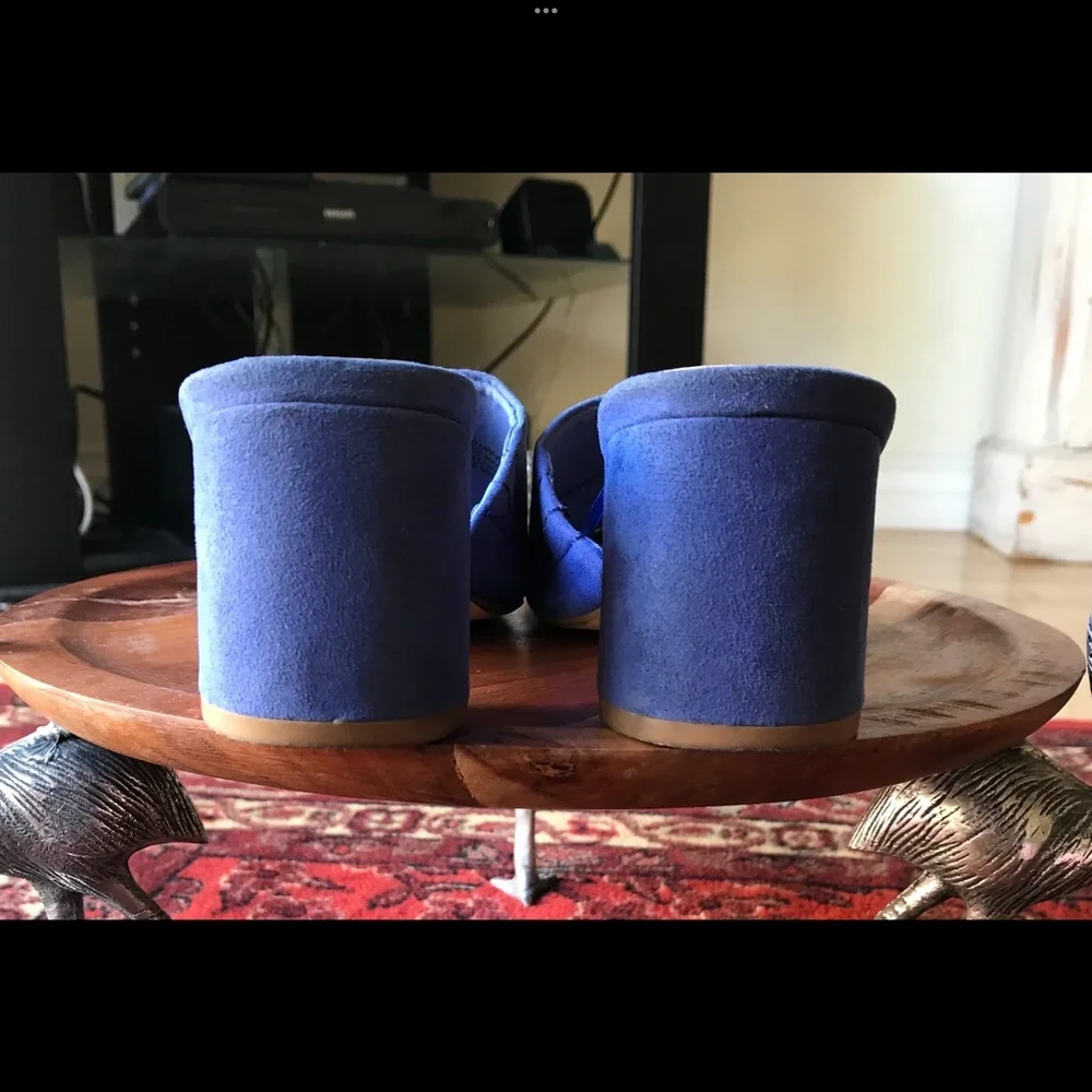 🎉HP🎉 EXPRESS Cornflower Periwinkle Block 2.5” Heels Size 7 - Picture 5 of 7